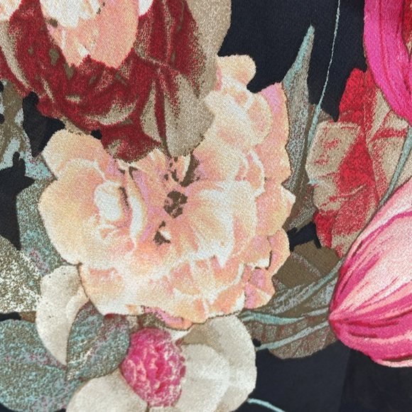 Size Large floral swing dress with beautiful chiffon bell. Body lined. USA - Picture 17 of 17